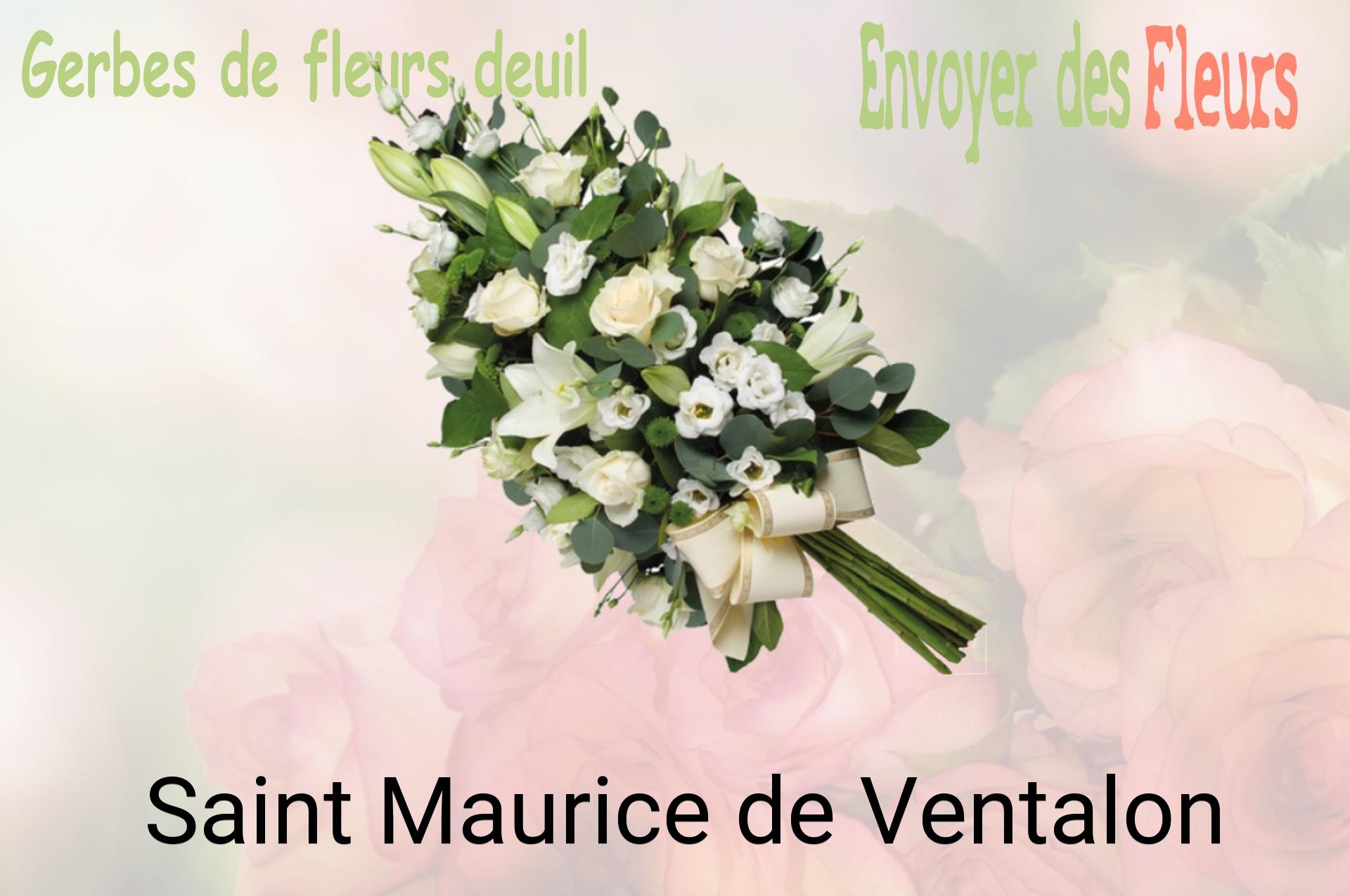 Gerbe de fleurs de deuil livrée à Saint-Maurice-de-Ventalon
